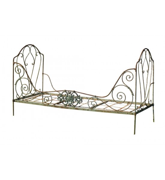 French Iron Bed Green
