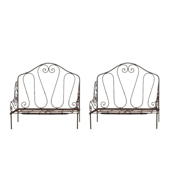 Pair of Iron Benches