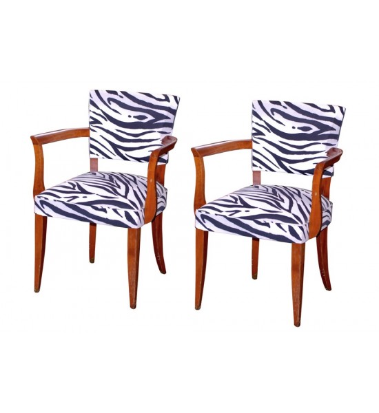 Mid-Century Zebra Chairs