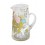 Glass Floral Printed Pitcher