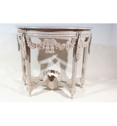 Louis XVI Style Demi-Lune Table 
