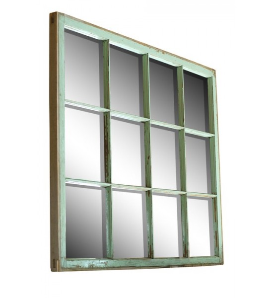 Green 12-Panel Mirror