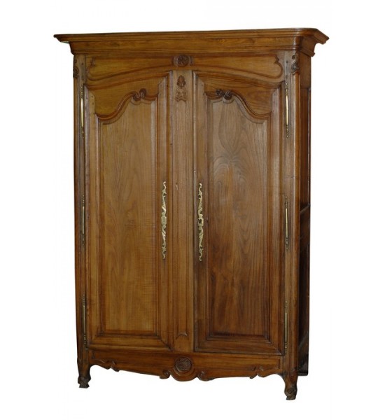 Chestnut Carved Armoire